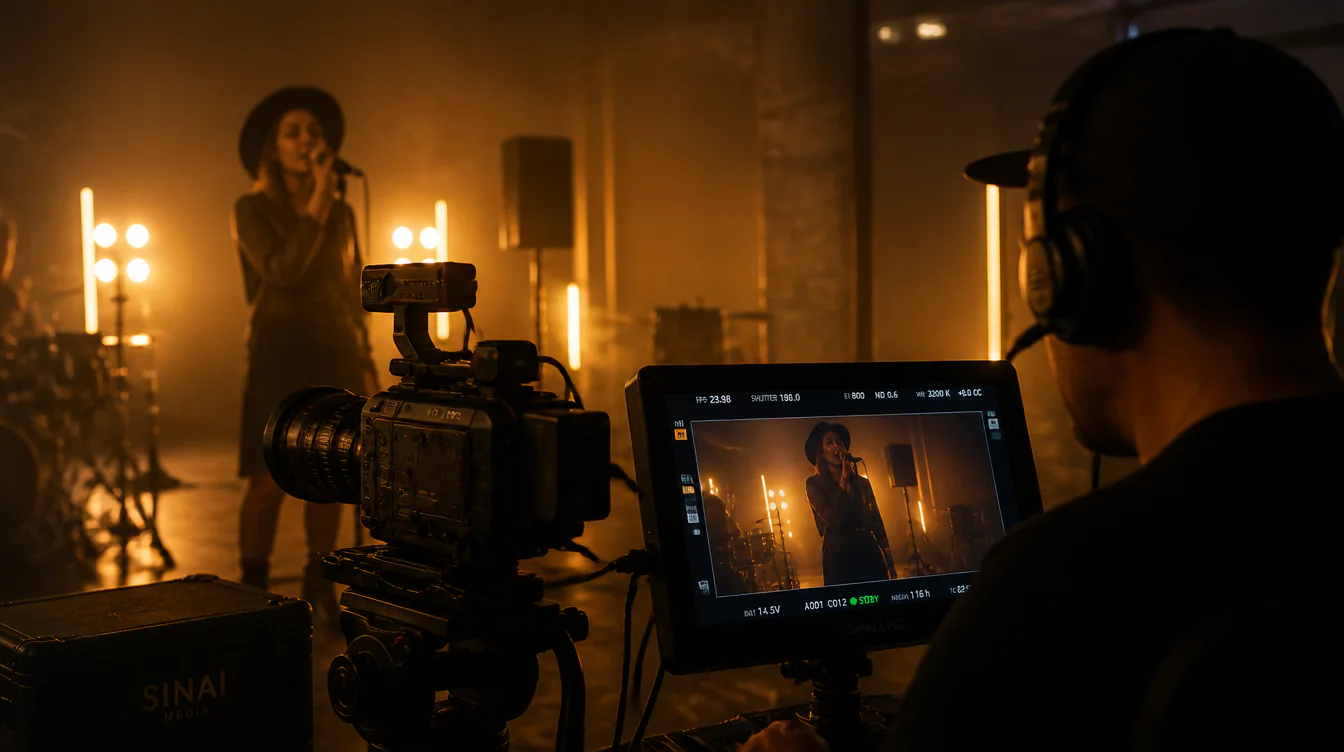 Music Artist Video supporting image showing music artist stage bts for Sinai Media clients in Woodstock and the Atlanta area.