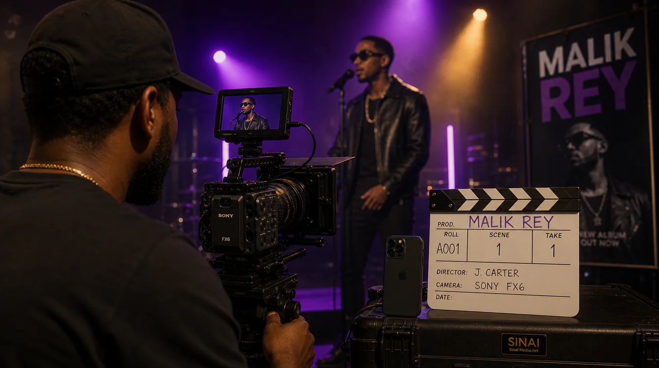 Music Artist Video hero image showing music artist video set for Sinai Media clients in Woodstock and the Atlanta area.